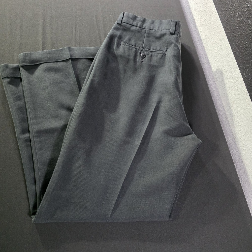 Nautica Classic Fit Straight Leg  Men's Thin Pleated Corduroy Pants Black  36x30